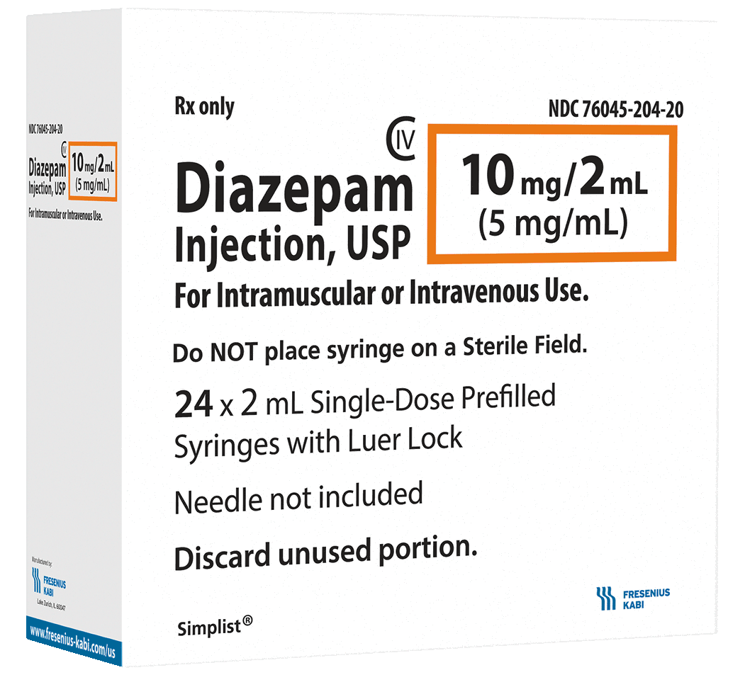 Volume carton image for 10 mg per 12mL of Diazepam