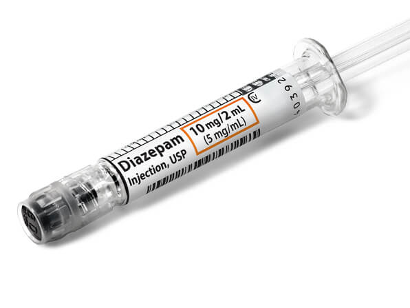 Angled Syringe image for 10 mg per 2 mL of Diazepam