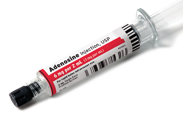 Angled Syringe image for 6 mg per 2 mL of Adenosine
