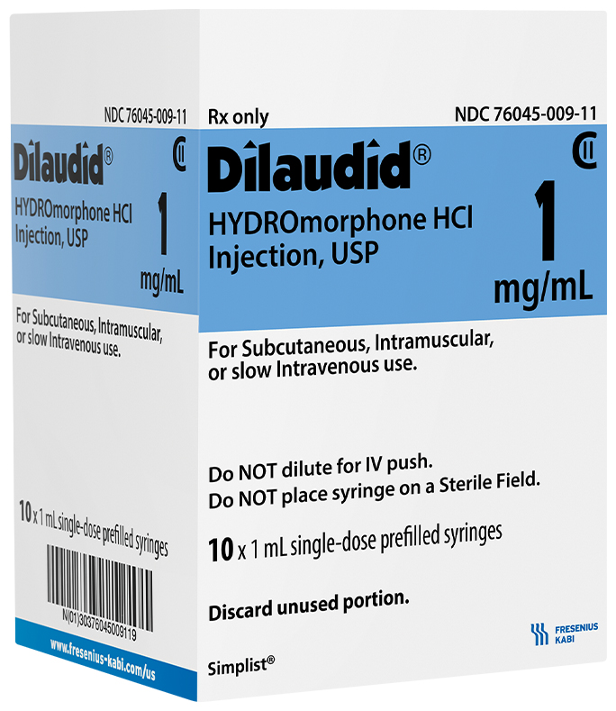 MicroVault Carton image for 1 mg per 1 mL of Dilaudid