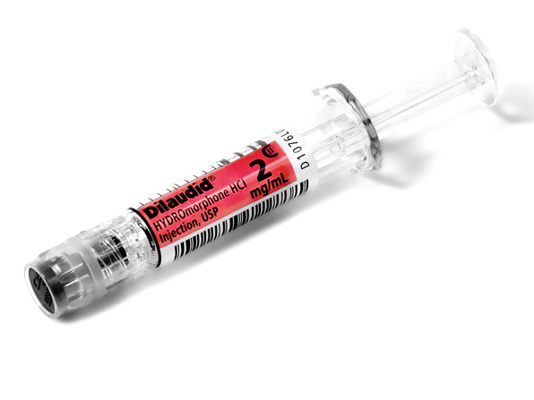 Angled Syringe image for 2 mg per 1 mL of Dilaudid