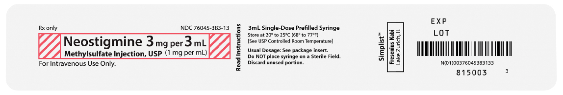 Product Label image for 3 mg per 3 mL of Neostigmine